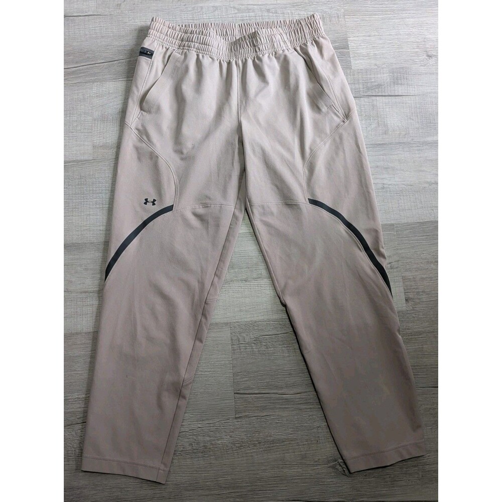 Under Armour UA Unstoppable Crop Ankle Pants Tan Taupe Womens Sz MDT Medium Tall
